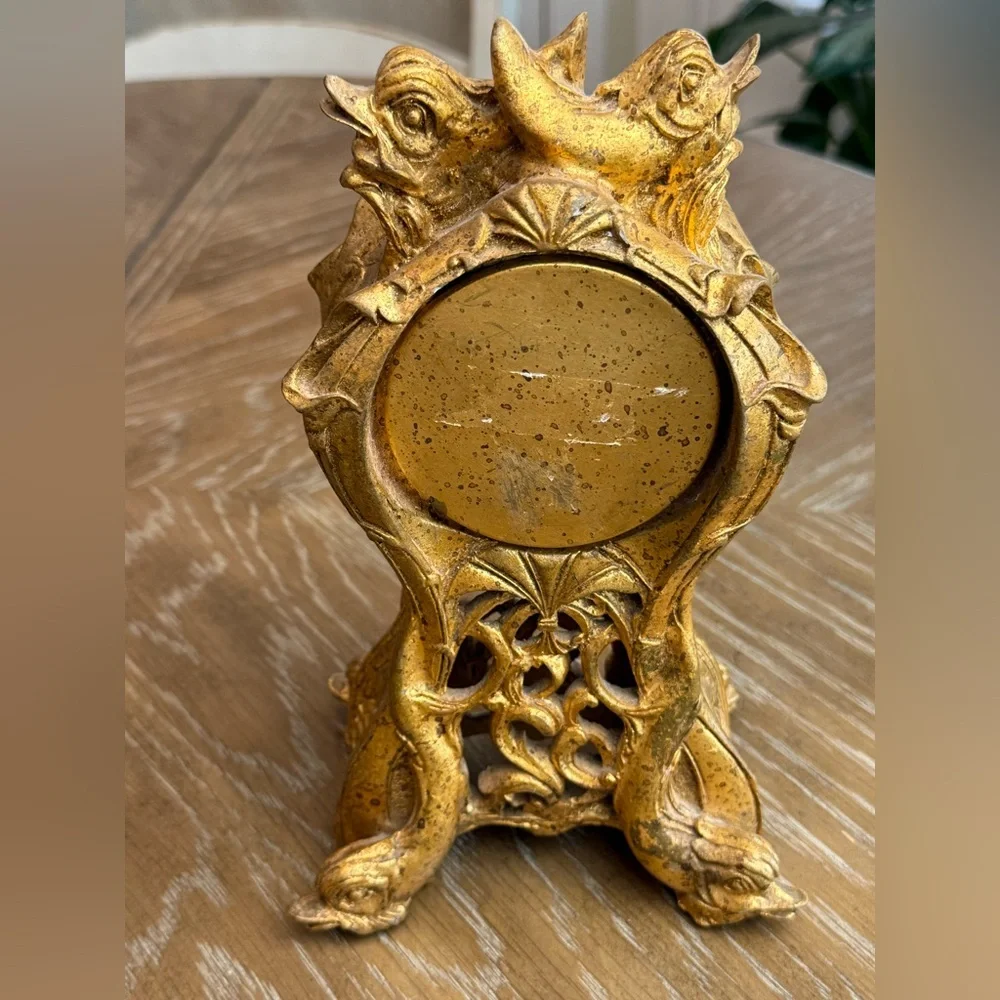 Richard Ward Winchester Gold finish Ornate Fish Design mantle Clock